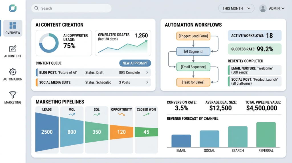AI affiliate marketing tools dashboard system