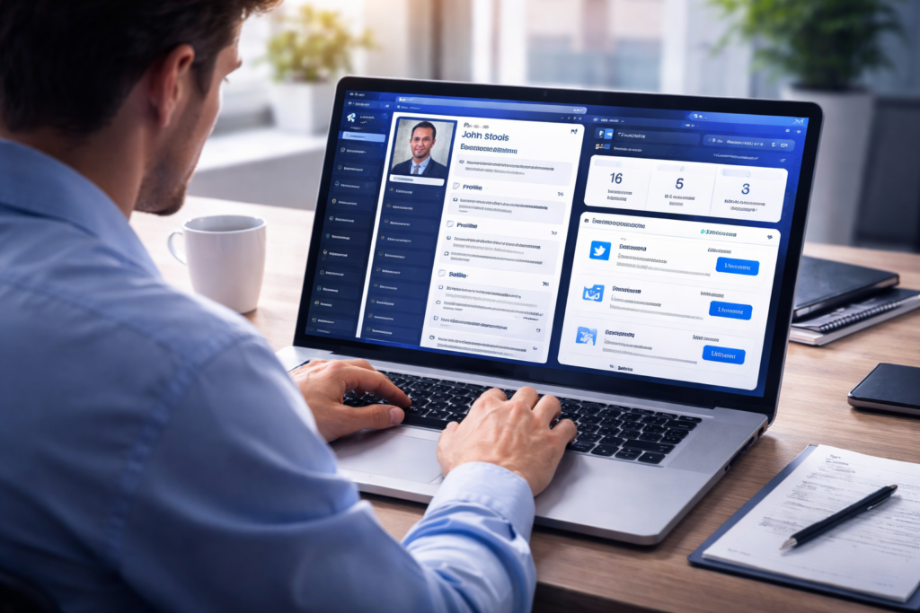 AI for job search modern workspace concept