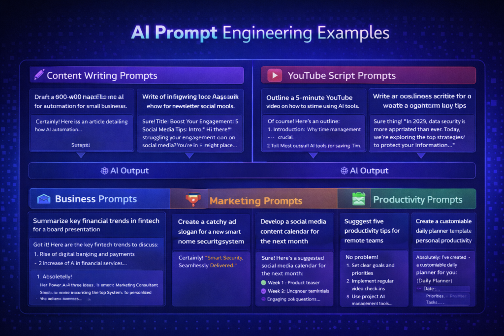 AI prompt engineering examples for beginners