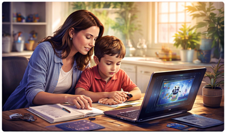 Homeschooling parent wit AI