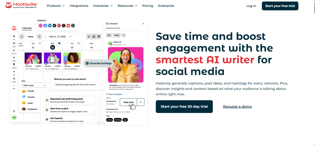 Hootsuite-ai-AI Tools for Instagram Growth