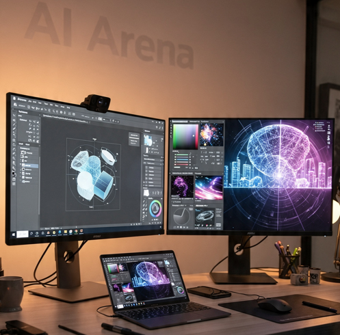 AI tools for graphic designers comparison between traditional and AI workflow