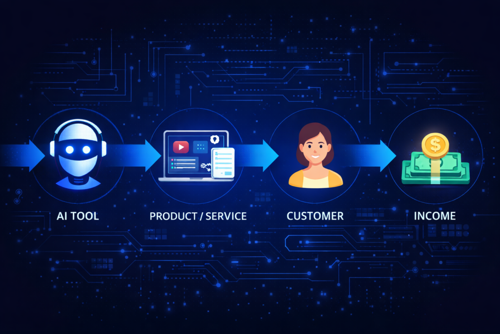 what are AI business ideas workflow diagram