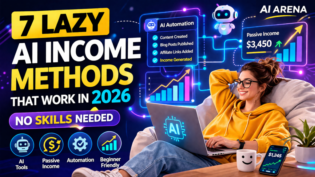 7 lazy AI income methods 2026
