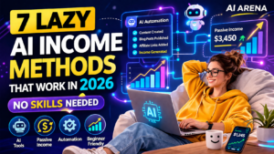 7 lazy AI income methods 2026