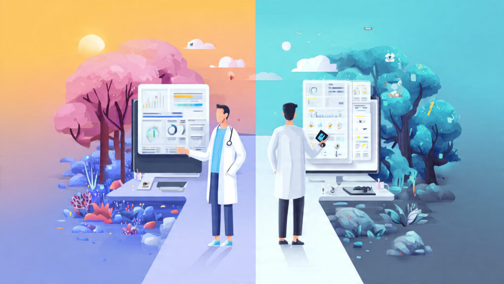 AI tools for healthcare comparison traditional vs AI digital health