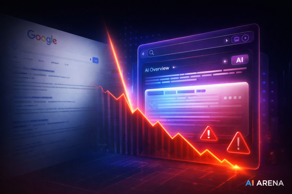Google ai search update 2026 impact on SEO traffic decline and AI search interface