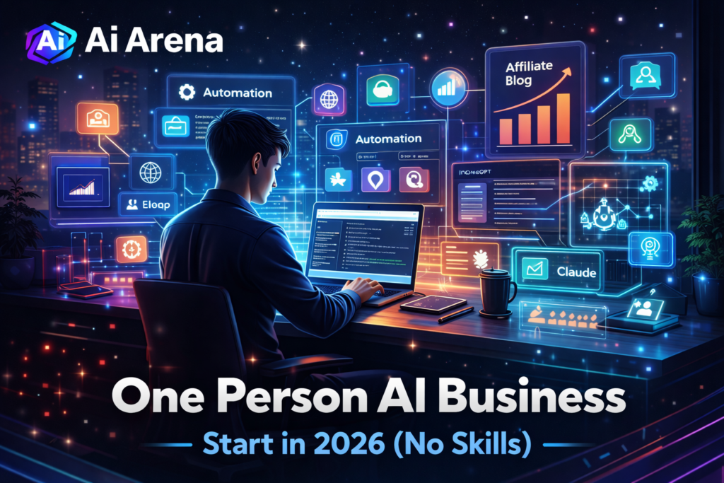 one person AI business setup using AI tools in 2026
