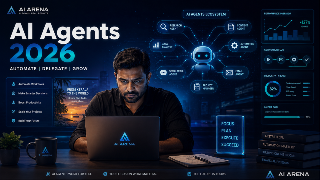 AI agents in 2026 automation system showing autonomous AI workflows and decision-making tools