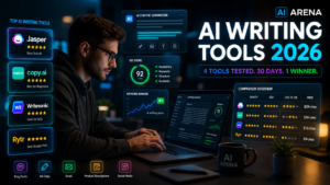 AI writing tools comparison 2026 — Jasper vs Copy.ai vs Writesonic vs Rytr tested and ranked