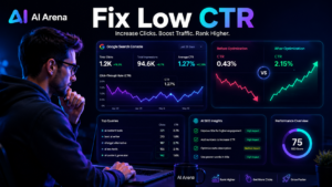 Fix low CTR google search console using SEO title optimization and AI analytics