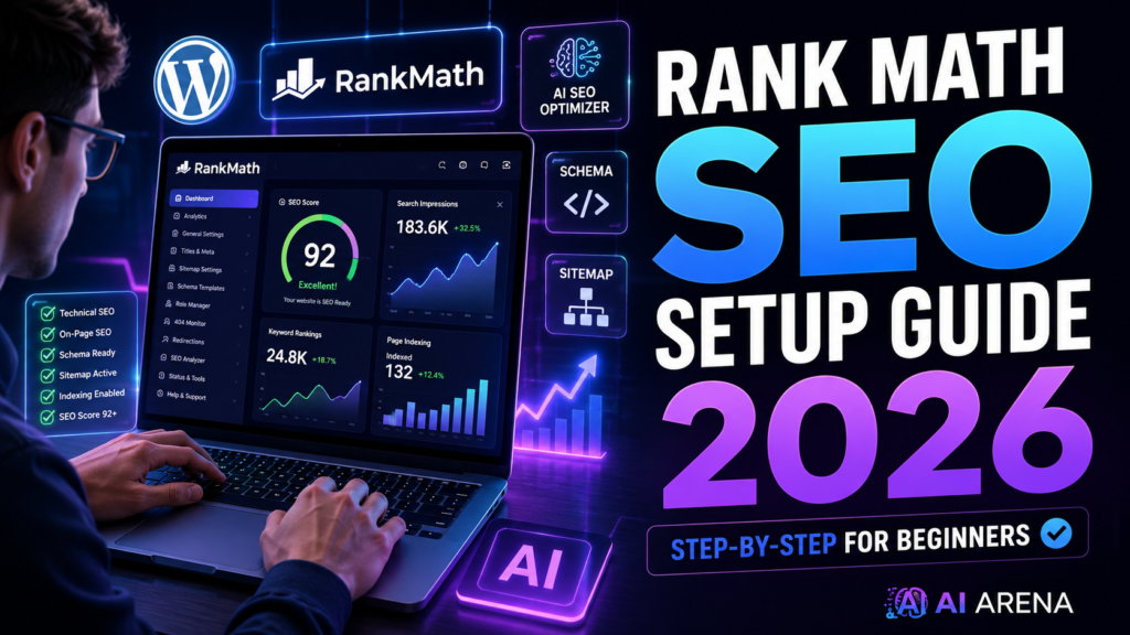 Rank Math SEO setup guide 2026 for WordPress beginners dashboard optimization