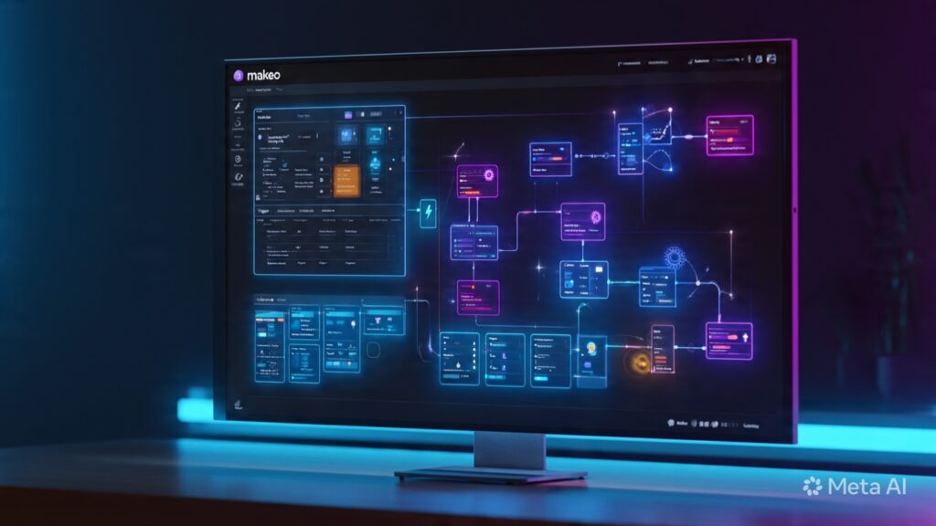 Make.com automation workflow for AI content creation