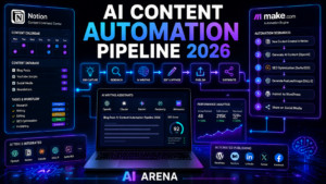 ai content automation pipeline 2026 using Notion and Make.com workflow