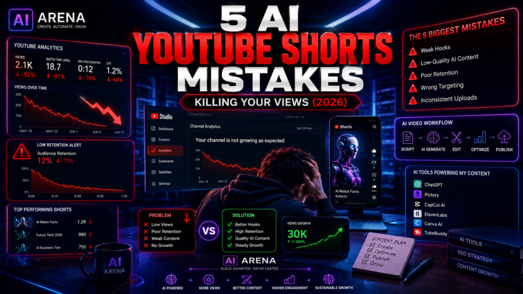ai youtube shorts mistakes 2026 reducing views and engagement