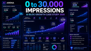 ai blog growth case study 2026 from 0 to 30000 Google impressions