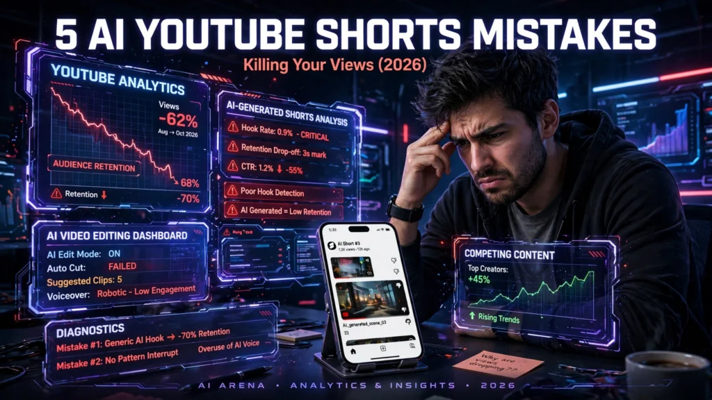 ai youtube shorts mistakes 2026 reducing views and engagement